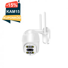 Intelligens AI WiFi Full HD Kamera 10X zoom 2X Lencse Arcfelismerés Vízálló 